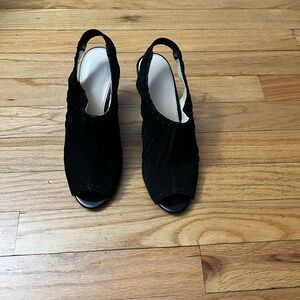 Calvin Klein Black Slingback Suede Heels